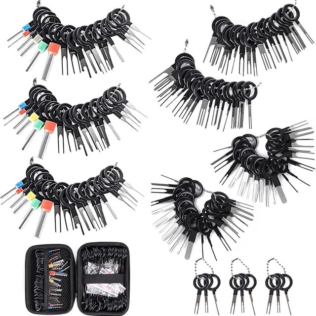 139pcs Auto Repair Removal Tools Wire Connector Terminal Pin Extractors Set Plug Terminal Removal Tool Kit