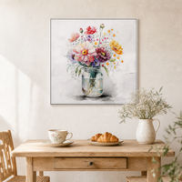 Peintures à l'huile faites à la main, personnalisées, luxueuses, modernes, élégantes, réalistes, représentant des fleurs avec un vase, pour la décoration murale de la maison ou de l'hôtel