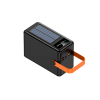 Batterie Externe Solaire 120000mAh Étanche Portable pour Extérieur avec Double Port USB et Lampe Torche pour Camping et Urgences