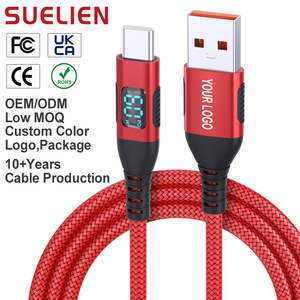 Câble d'affichage LED 60W de bonne qualité, câble de charge rapide PD tressé en nylon, câble USB vers Type C - Product Image 4