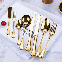 Ensemble de couverts modernes pour restaurant, couteau à steak, cuillère, fourchette, en acier inoxydable, argenté, pour mariage, en or et argent