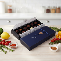 Boîte de rangement pliable pour biscuits au chocolat, emballage cadeau, boîte à compartiments, papier enduit, matériau écologique, emballage personnalisé