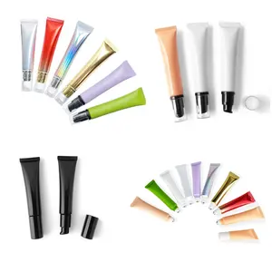 Tube cosmétique transparent avec pompe sans air, bouteille de lotion pour la crème des yeux, conteneur de crème à main, 5 pièces, 10ml, 15ml, 20ml