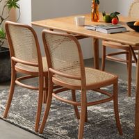 Chaises de salle à manger en rotin et bois modernes en gros pour la décoration intérieure et les événements - Chaise Hoffman durable