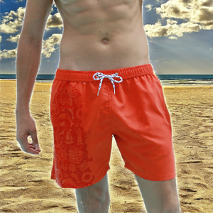 Functionality 100% Polyester Canvas <b>Men</b> Sweat Activated Elastic Waist Logo Shorts Beach Swimwear Short <b>Trunks</b> Summer Unisex - Product Image 2