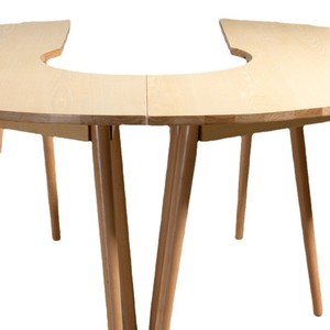 Nhà dưỡng lão nội thất căn hộ Bàn Ăn Hiện Đại ghế ăn gỗ rắn thiết kế hình xuyến cho khách sạn gia đình - Product Image 3