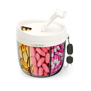 High Quality <b>7</b>-Compartment Portable Pill Dispenser Organizer Wide Opening Easy Use Custom Logo Plastic Promotional Gift - Product Image 4