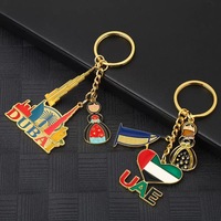 Porte-clés personnalisé en alliage de zinc émaillé, souvenir touristique, monuments mondiaux Burj Khalifa, Big Ben, Shanghai, porte-clés en métal, cadeau promotionnel