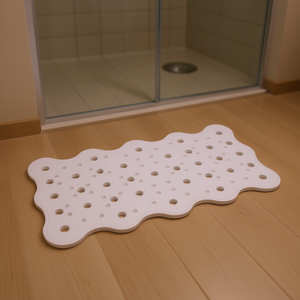 Tapis de bain rectangulaire 72 x 34 cm blanc antidérapant pour sol de salle de bain - Product Image 3