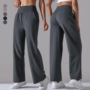 Sports Yoga Wide Leg Pants Loose Casual Breathable Scrunch Butt Yoga Pants High Quality Hoodie And Jogging Pants For Women
