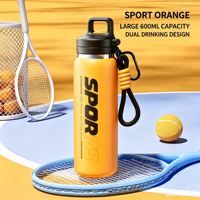 Botella Térmica de Acero Inoxidable 331.36, 600 ml, Aislada al Vacío, Impermeable, Ligera, Flexible, para Ciclismo y Deportes al Aire Libre