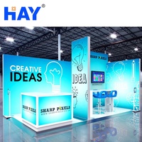 Stand d'exposition 10x20 Stand d'exposition rétroéclairé en tissu à cadre en aluminium Stand d'exposition Design Fair Stall Expo Booth