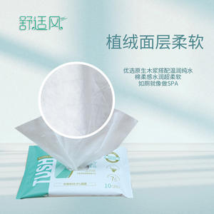 Toallitas Húmedas Desechables de Estilo Confortable, Paquete de Viaje de 10 Hojas, Fibra Vegetal Suave para Limpieza - Product Image 1