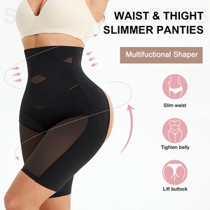 Faja moldeadora de cuerpo de cintura alta para mujer, ropa moldeadora de glúteos con Control de barriga acolchado, <span class=keywords><strong>bragas</strong></span> moldeadoras adelgazantes transpirables - Product Image 3