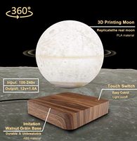 Lámpara Lunar de Levitación Magnética - Luz Nocturna Flotante Impresa en 3D con Rotación de 360° °   Decoración Giratoria Inteligente para Dormitorio u Oficina, Ideal para Regalo