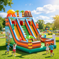 Château Gonflable Toboggan Combo Thème Éléphant Personnalisé en PVC pour Enfants, Usage Commercial, Vente en Gros