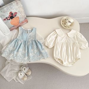 Algodón bebé niña manga larga <span class=keywords><strong>Romer</strong></span> Vestido 2 uds traje 0-2y otoño recién nacido Niñas Ropa conjunto - Product Image 2