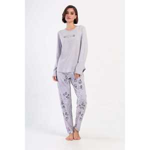 Conjunto de Pijama XXL para Mujer, Cuello Redondo, Manga Larga, Ovalado, Transpirable, de Spandex, con Logotipo Personalizado y Cintura Elástica para el Hogar o para Dormir - Product Image 4