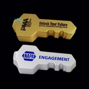 Balle anti-stress en forme de clé, logo promotionnel imprimé, mini jouets anti-stress, balle anti-stress clé - Product Image 1