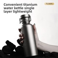 Bouteille d'eau portative d'ustensiles de cuisine de camping en plein air en titane pur pour le cyclisme et le voyage tasse légère pour l'eau bouillante