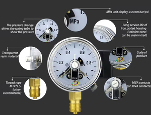 MAIRUIKESI Anpassbare Skala Einstellbare Kontakt einstellungen Elektrisches Kontakt manometer für Automobil-und Hydraulik tests - Product Image 6