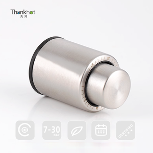 Tapón de botella de vino sostenible de acero inoxidable duradero Vacare con escala de tiempo Prensa al vacío Propietarios Abridores de metal para amantes del vino - Product Image 5