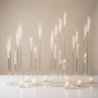 Handgefertigter Langlebiger Moderner Acryl-LED-Kerzenleuchter Hochzeits-Tischdekoration Romantische Weihnachts-Heimdekoration