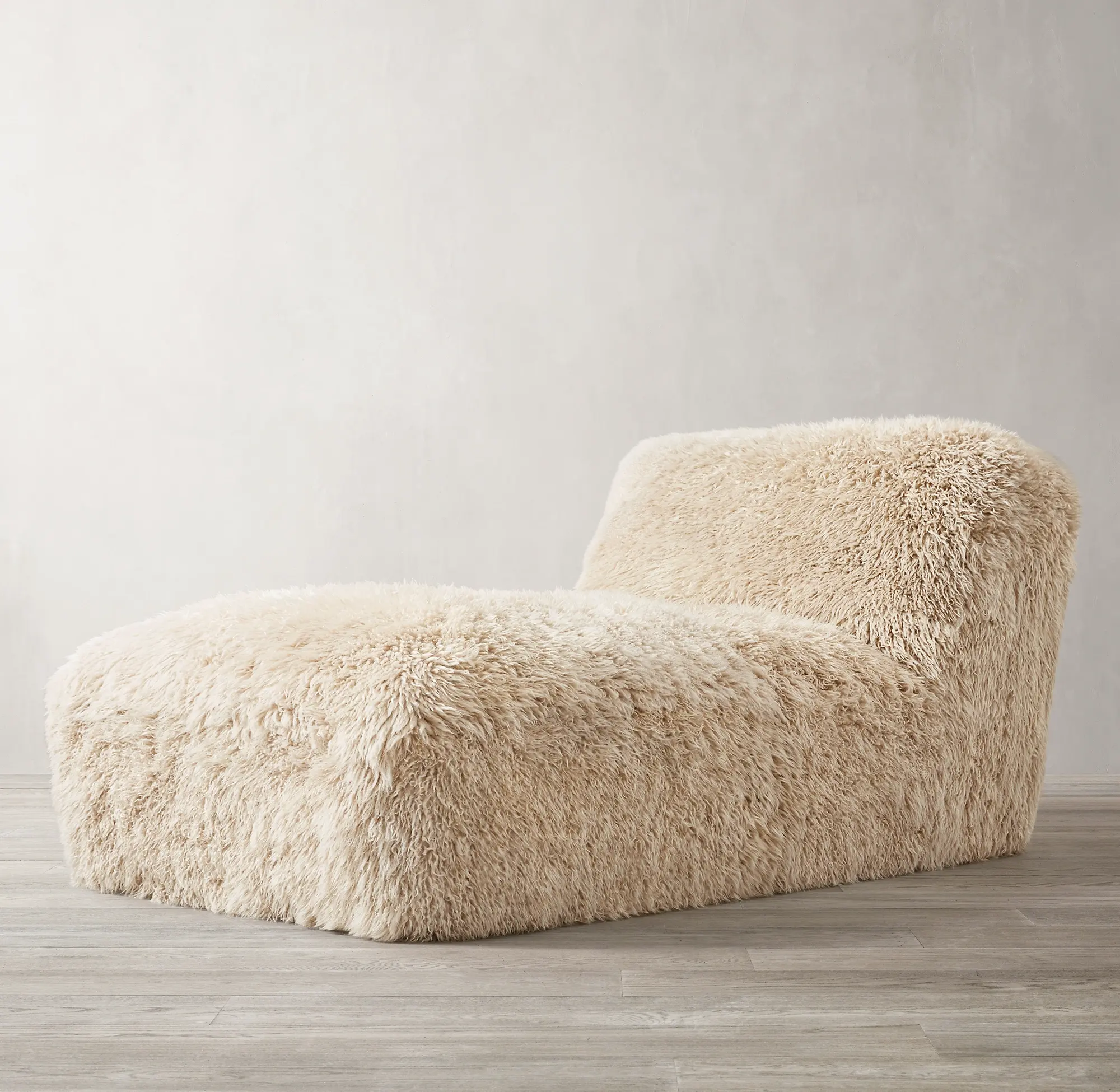 Sassanid Wholesale Luxury modern Luxuriant Lounging Home Furniture Room Yeti Sheepskin Armless Chaise