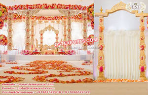 Mandap de Boda Dinámico Tallado en Madera, Impresionante Mandap de Madera para Bodas, Hermoso Mandap de Madera para Bodas, Fabricante de Mandaps de Madera en Canadá - Product Image 6