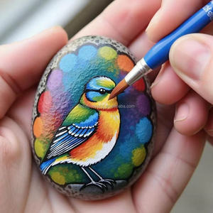 Piedras naturales artesanales personalizadas EN71 Material seguro <span class=keywords><strong>para</strong></span> <span class=keywords><strong>niños</strong></span> certificado colores vibrantes guijarros de pintura pintados - Product Image 4