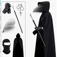 Masque de docteur de la peste à bec d'oiseau steampunk pour Halloween, masque rétro médiéval pour cosplay, accessoires de costume pour fête masquée, vente en gros