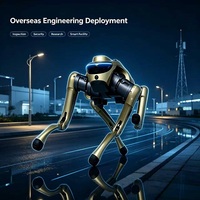 Robot chien bionique quadrupède pour les projets d'ingénierie et d'inspection à l'étranger, déploiement sur terrains complexes en extérieur