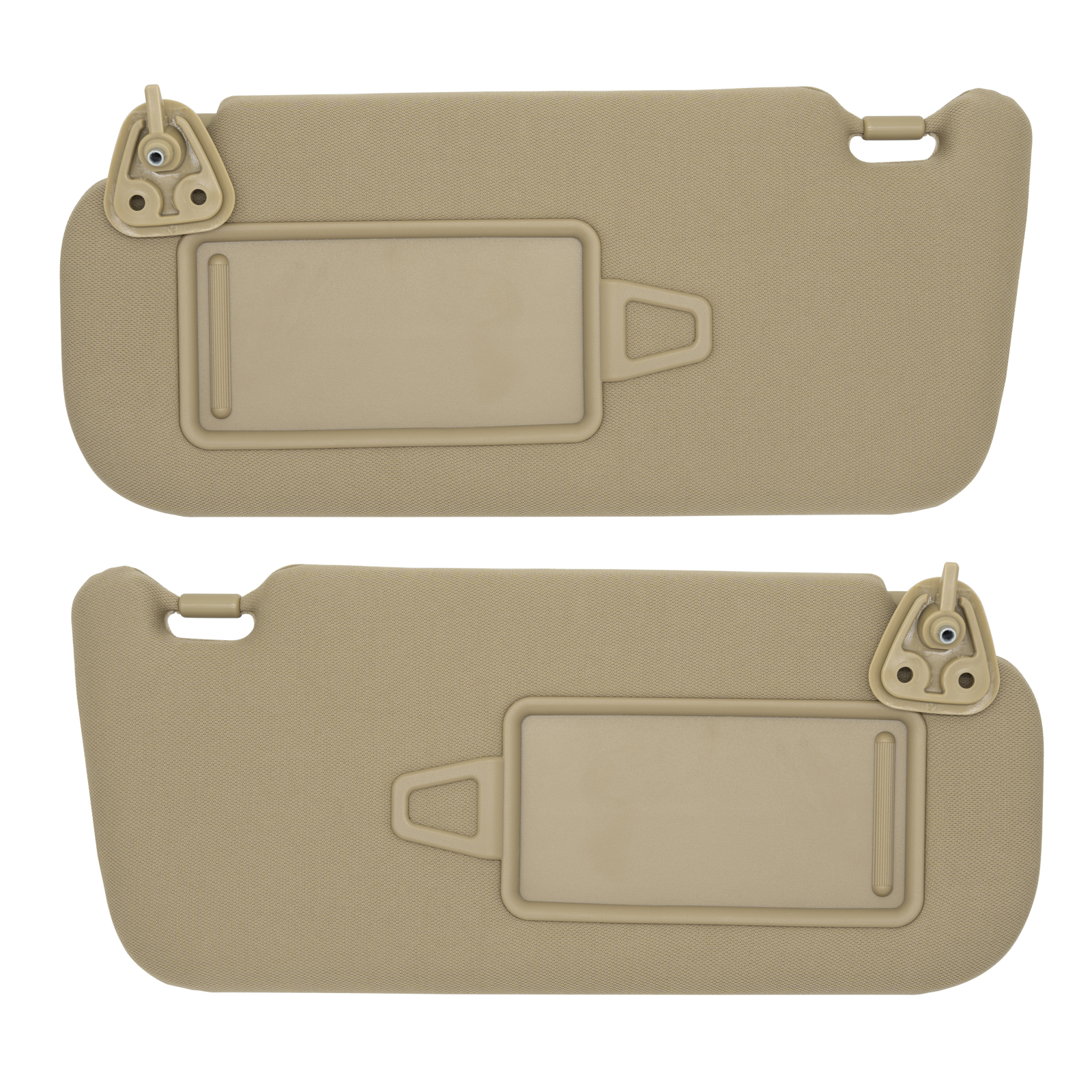 Beige Sun Visor Replacement For 2011-2015 Hyundai Elantra - Driver & Passenger Side With Mirror