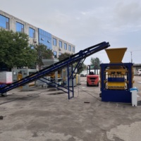 Machine à mouler des blocs de béton semi-automatique QTJ4-24, machine à fabriquer des briques en ciment pour la production de blocs creux et pleins