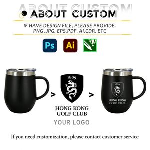 Mug à café personnalisé 12oz 360ml, mugs en forme d'œuf avec poignée, thermos à café réutilisable, mug à café vierge pour impression par sublimation, avec couvercle - Product Image 2