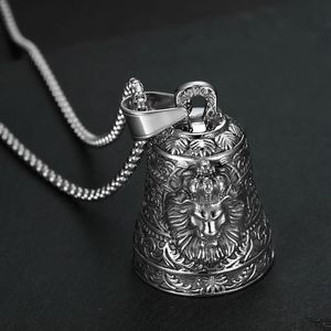 Collar con colgante de cabeza de león de acero inoxidable para hombre, accesorios de joyería con temática del zodiaco animal - Product Image 1