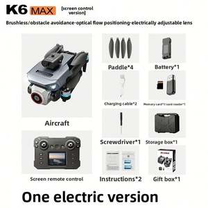 Dron RC K6Max 4K Prosumer con Motor sin Escobillas, GPS de Doble Banda, Mini Evitación de Obstáculos, Control Remoto de Plástico para Principiantes - Product Image 5