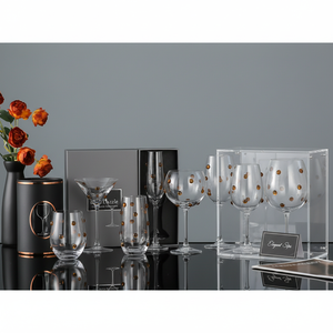 Ensemble de verres <span class=keywords><strong>à</strong></span> champagne décoratifs en ambre brun <span class=keywords><strong>à</strong></span> points 3D <span class=keywords><strong>à</strong></span> <span class=keywords><strong>pied</strong></span> haut pour un usage quotidien et pour les fêtes - Product Image 5