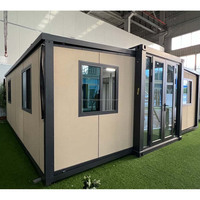 Maison conteneur extensible à double aile de 40 pieds pour bureau, hôtel et hébergement