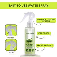 100% pur naturel romarin hydrosol romarin eau visage hydrosol Floral eau vaporisateur pour soins de la peau et soins des cheveux