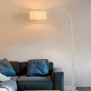 Bắc Âu đơn giản Thiết kế phòng ngủ phòng khách vải Bìa đứng Ánh sáng thay đổi độ sáng hiện đại cong dẫn đèn sàn - Product Image 3