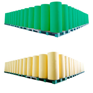 High Quality Custom Green Yellow 1500mm*6000m <strong>Crepe</strong> <strong>Paper</strong> Jumbo Roll Masking Tape Manufacturer - Product Image 1