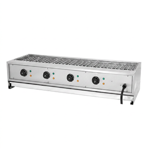 Barbecue Électrique Sans Fumée EB-110B en Acier Inoxydable, Équipement de Cuisson Commercial d'Extérieur, Nettoyage Facile, 965x265mm - Product Image 1