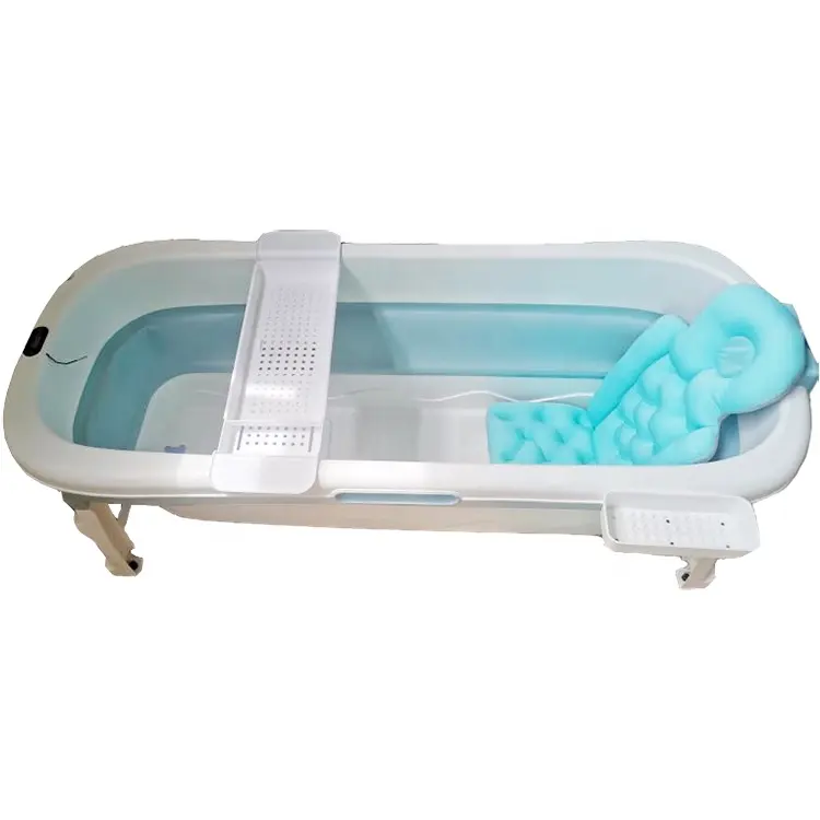 M/L/XL SIZE Plastic Folding Bathtub LED display Adult baby indoor Collapsible Portable Large Spa Bathtub with lid