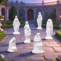 Nouvelle figurine artificielle blanche de la Vierge Marie, accessoire de décoration DIY, ornement suspendu pour micro-paysage de bureau