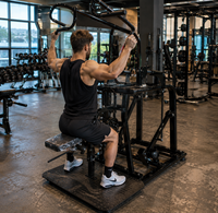 Machine à pulldown latéral rotative à charge libre pour l'entraînement des muscles du dos, sécurisée, réglable et durable, avec système de cisaillement dorsal