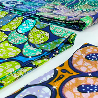 Tissu en lin imprimé wax pour sweat-shirt, tissu imprimé personnalisé, tissu en coton marocain, matériaux de couture