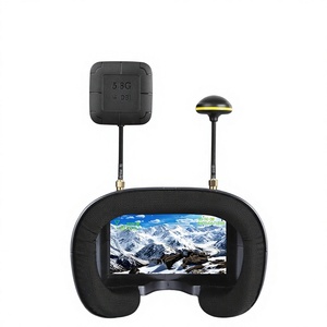 แว่นตา FPV สีน้ำเงินรุ่น 008D, หน้าจอ LCD ขนาด 4.3 นิ้ว, ระบบส่งสัญญาณวิดีโอไร้สายแบบอนาล็อก 5.8G พร้อมบันทึก DVR สำหรับโดรน RC - Product Image 3