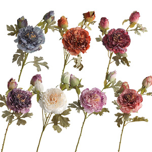 <span class=keywords><strong>Precio</strong></span> de Fábrica, Flor de Peonía Artificial de 3 Cabezas, Estilo Pintura al Óleo, Flor de Silken Persa para Decoración de Bodas y Hogar - Product Image 5