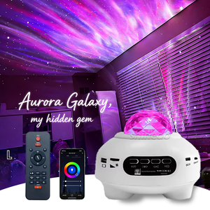 โปรเจคเตอร์ท้องฟ้าจำลองในร่ม ลำโพงเพลง <span class=keywords><strong>รีโมท</strong></span>คอนโทรล ไฟกลางคืนแบบเสียบ USB ของตกแต่งห้องนอนเด็ก โปรเจคเตอร์ LED ฉายภาพเนบิวลาและกาแล็กซี่ - Product Image 1
